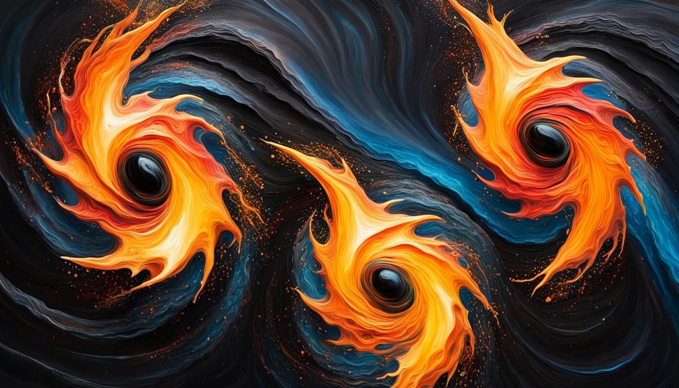 Celestial Stars in Vivid Impasto Oil Paint Style