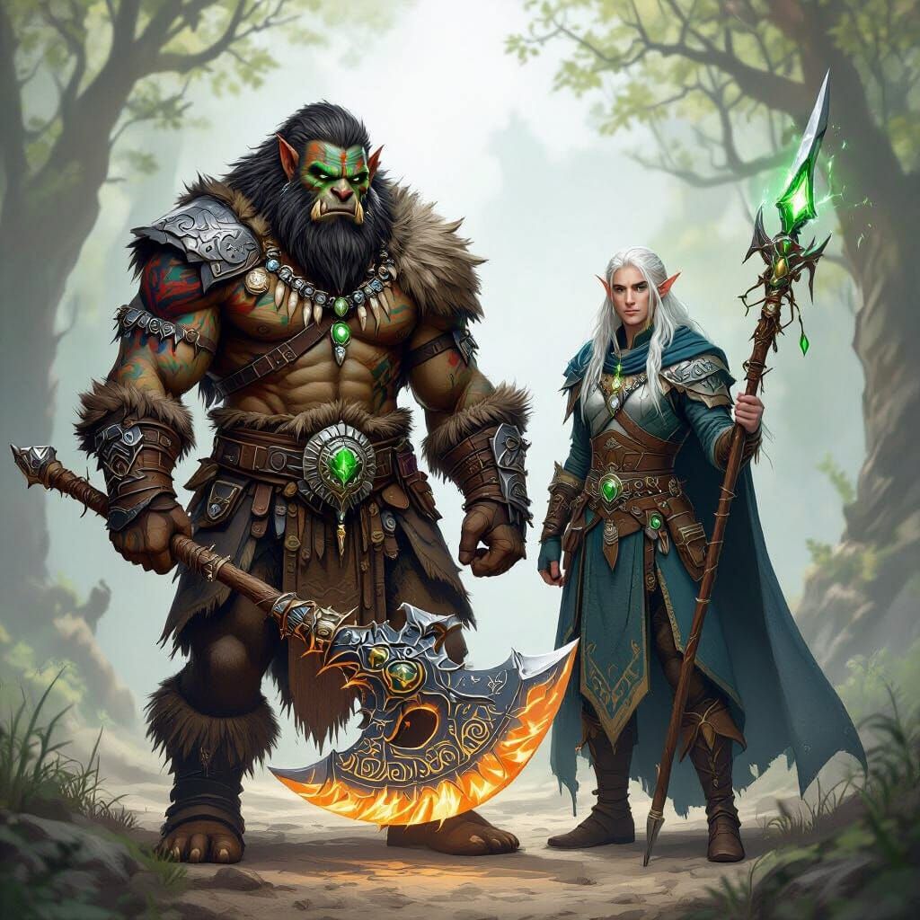 Fantasy Group Portrait in D&D Artwork Style