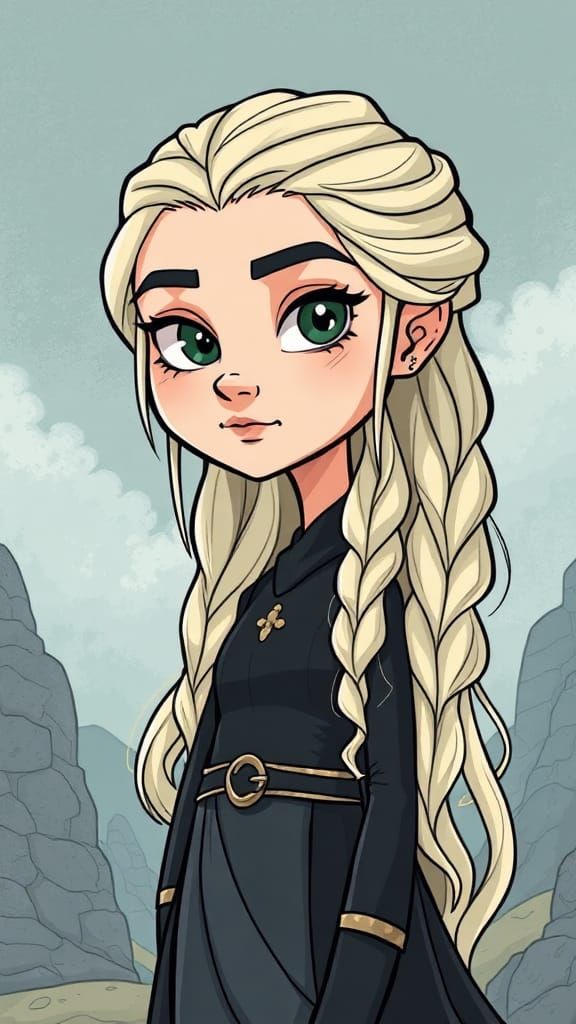 Cartoon Daenerys Targaryen
