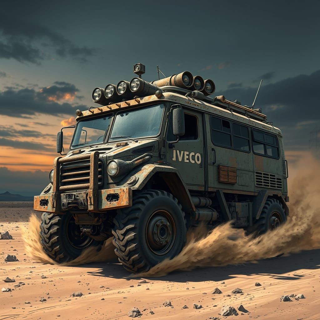 Armored Bus Races Through Post-Apocalyptic Wasteland