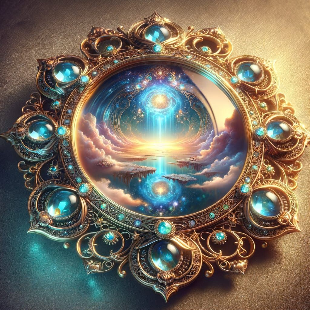 Enchanted Brooch Reflects Celestial Gateway