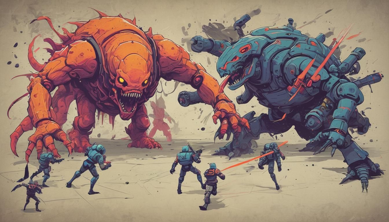 Robots vs. Cancer: A Symbolic Ink Poster