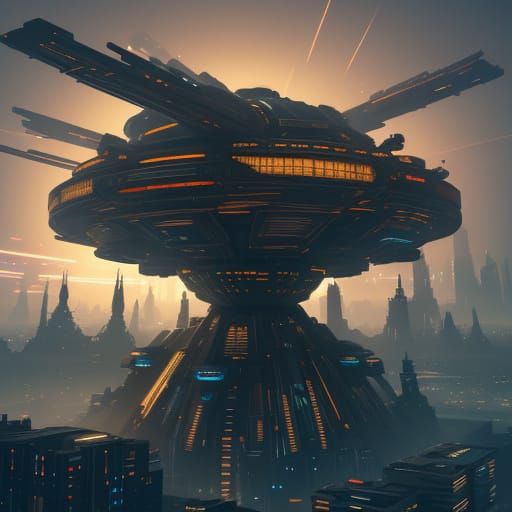 Steampunk Futuristic Cityscape in 3D Animation