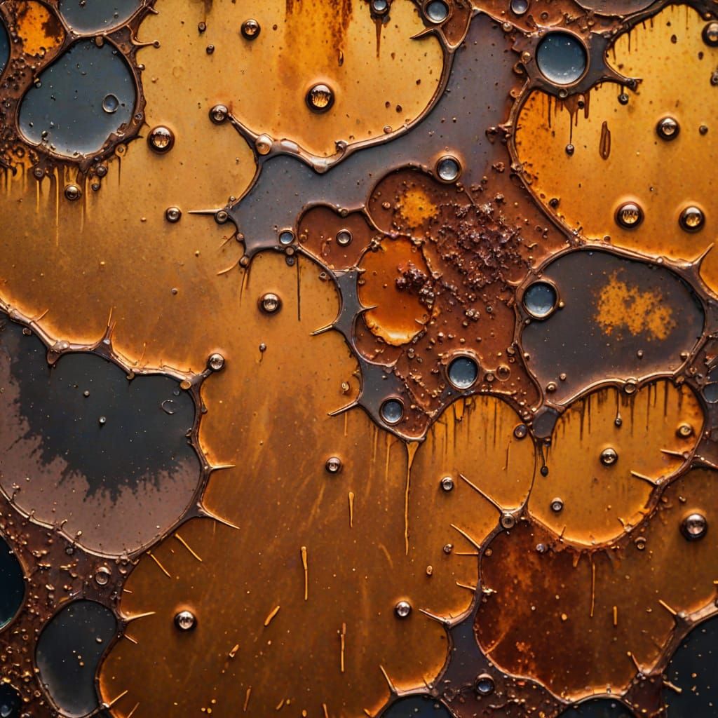 Vibrant Metallic Decay in Close-Up