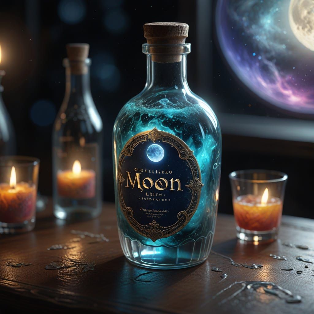 Ethereal Lunar Elixir in Glass