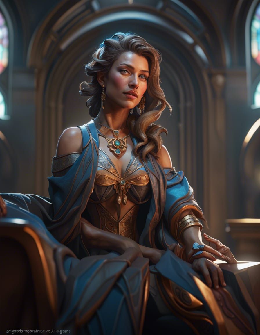 Hyperdetailed Portrait of Woman with Dynamic Lighting