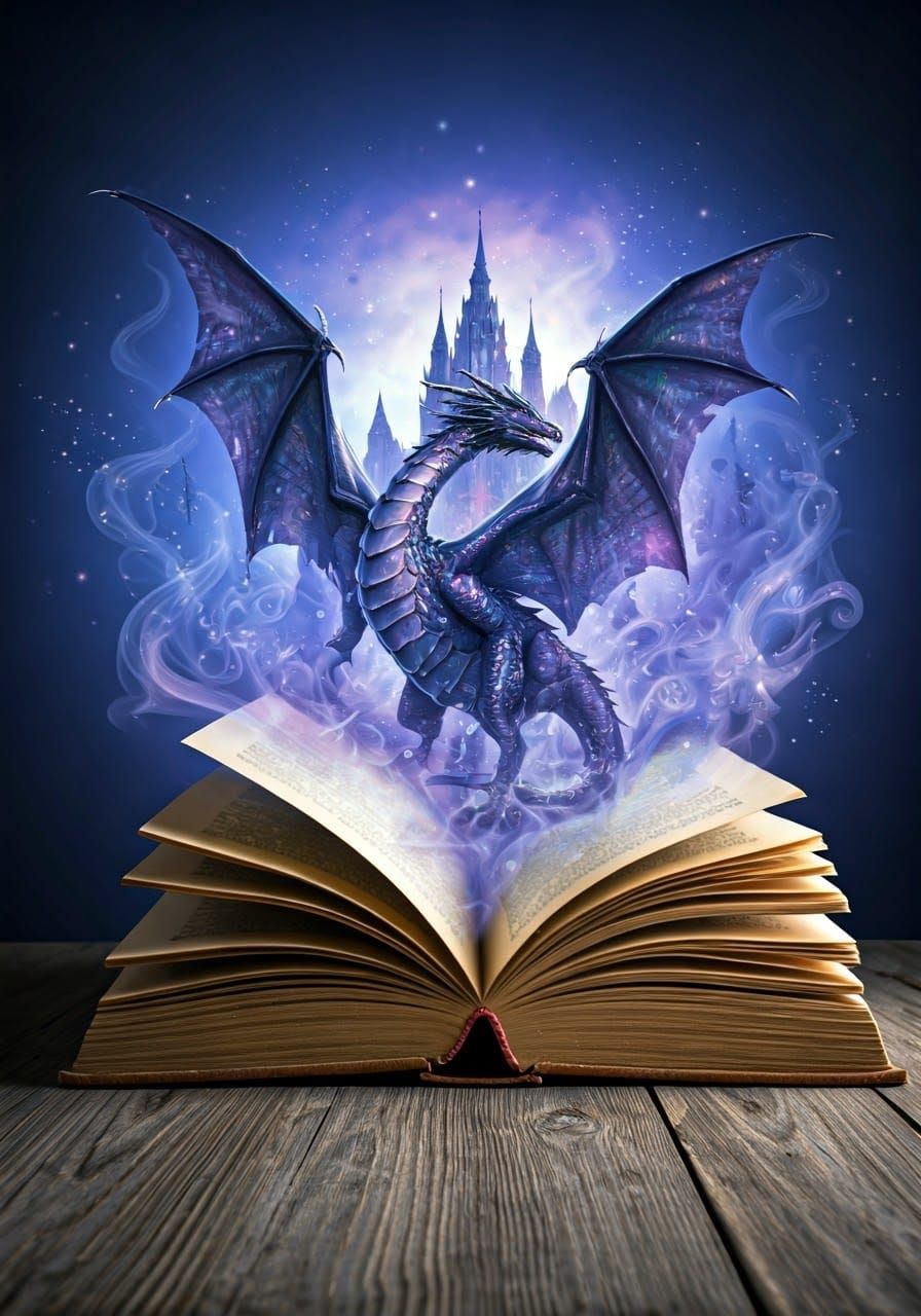 Fantasy Book Portal to Mystical Realms