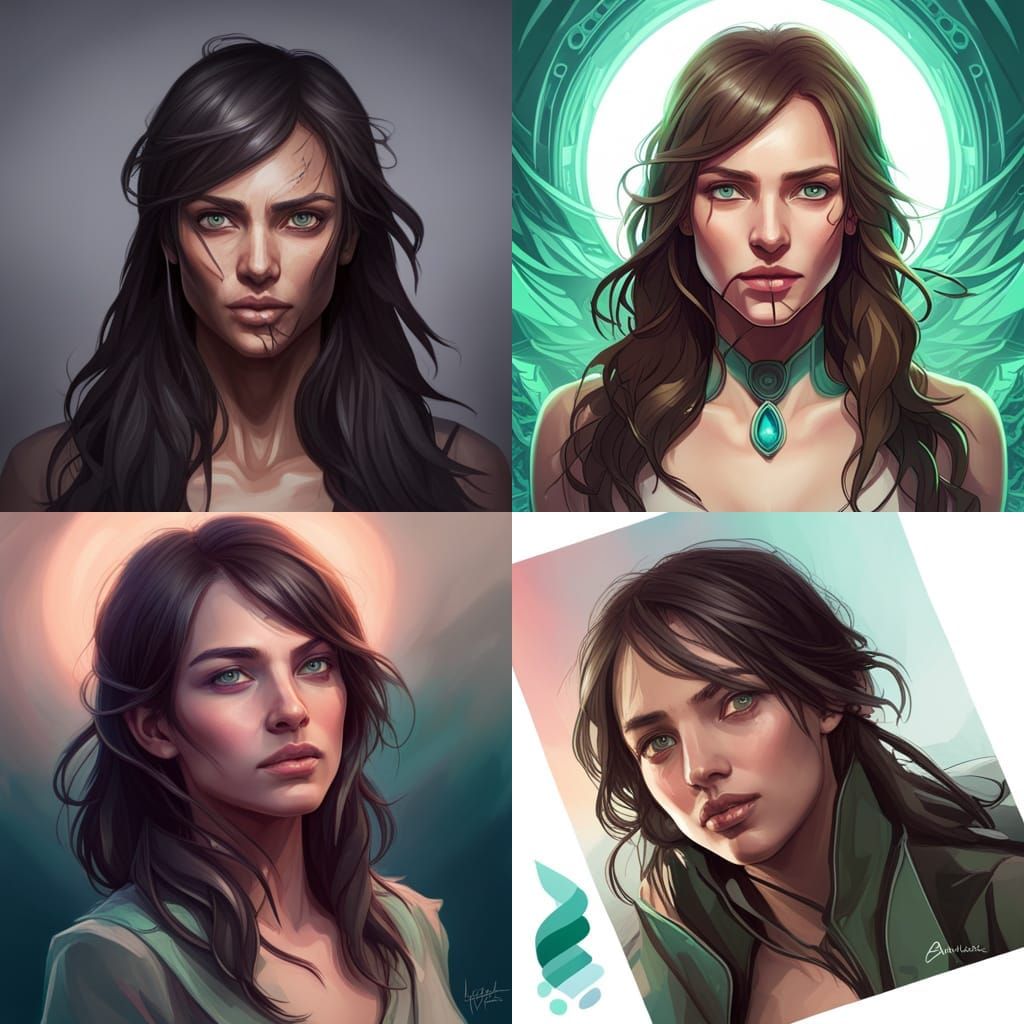 Hyperdetailed Portrait of a Green-Eyed Nurse