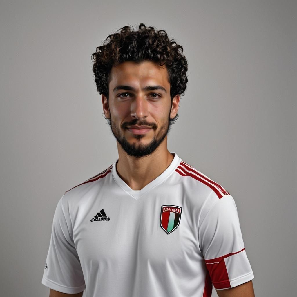 Detailed Portrait of Italian Soccer Player