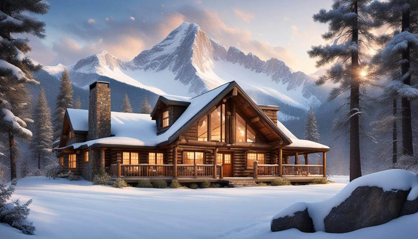 Cozy Cabin Retreat in Snowy Mountains