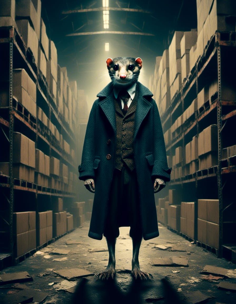 Peaky Blinders Weasel in Warehouse, Macabre Style