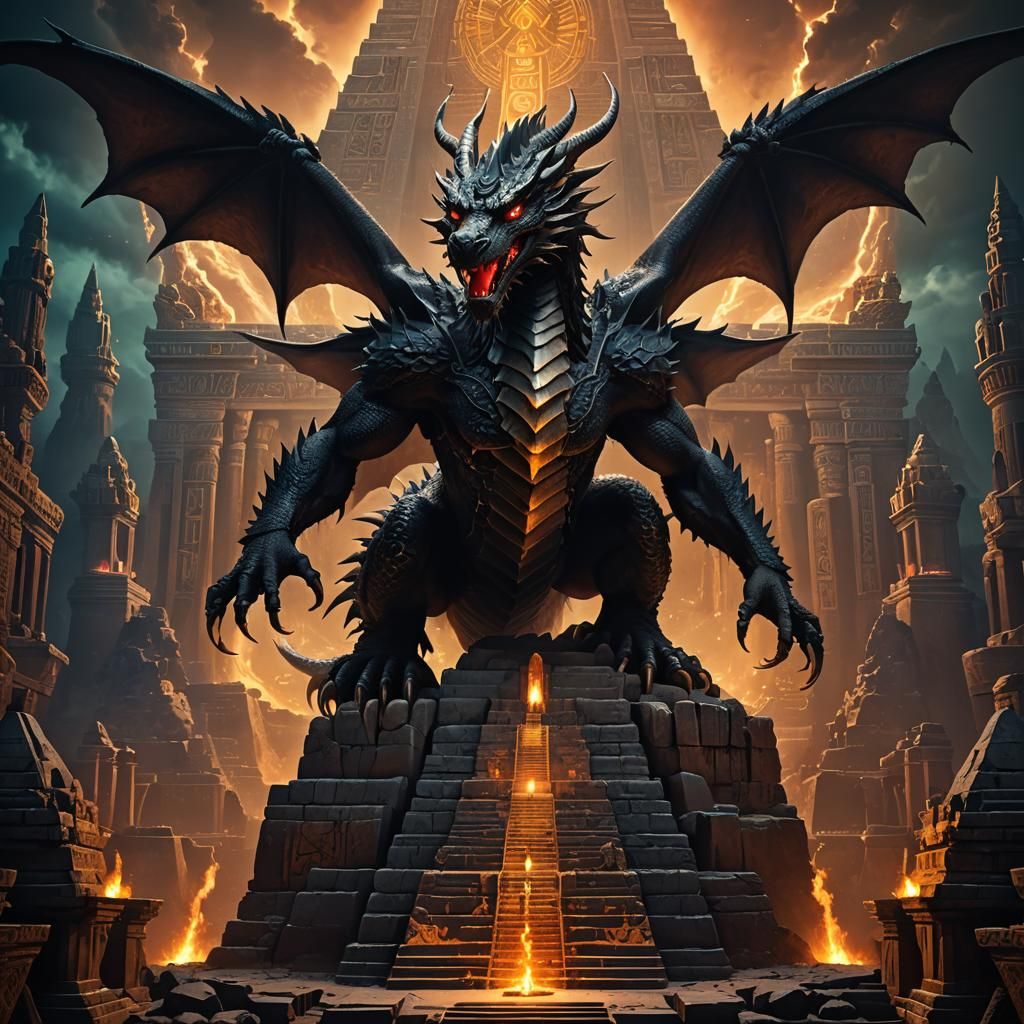 Dragon Zeus Hybrid in Ancient Pyramid