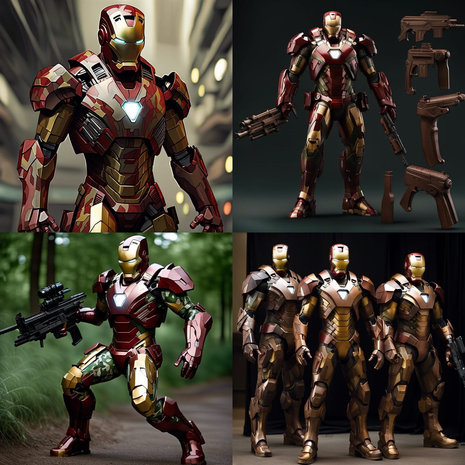 Iron Man Camouflage Suit with Tactical Gear