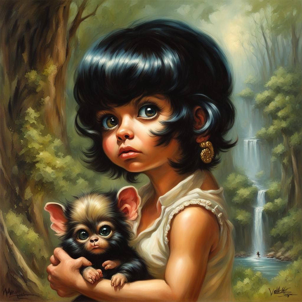 Monchhichi in Boris Vallejo Style
