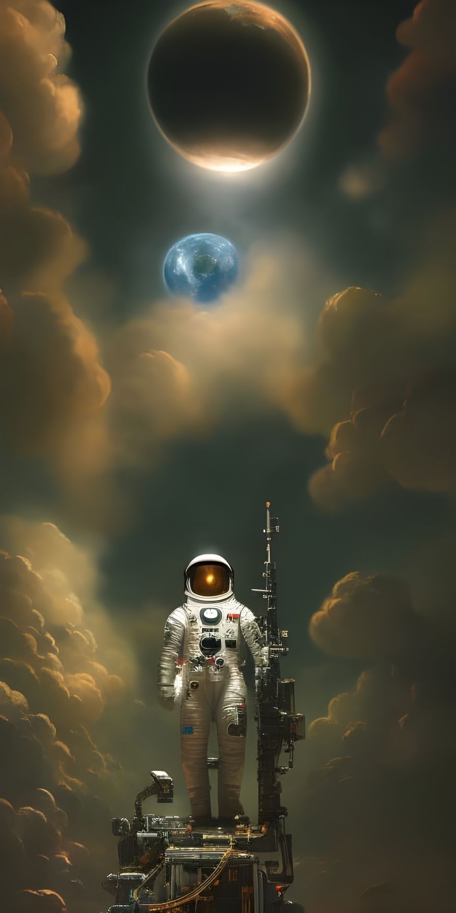 Astronaut Portrait in Space with Streetwear Outfit
