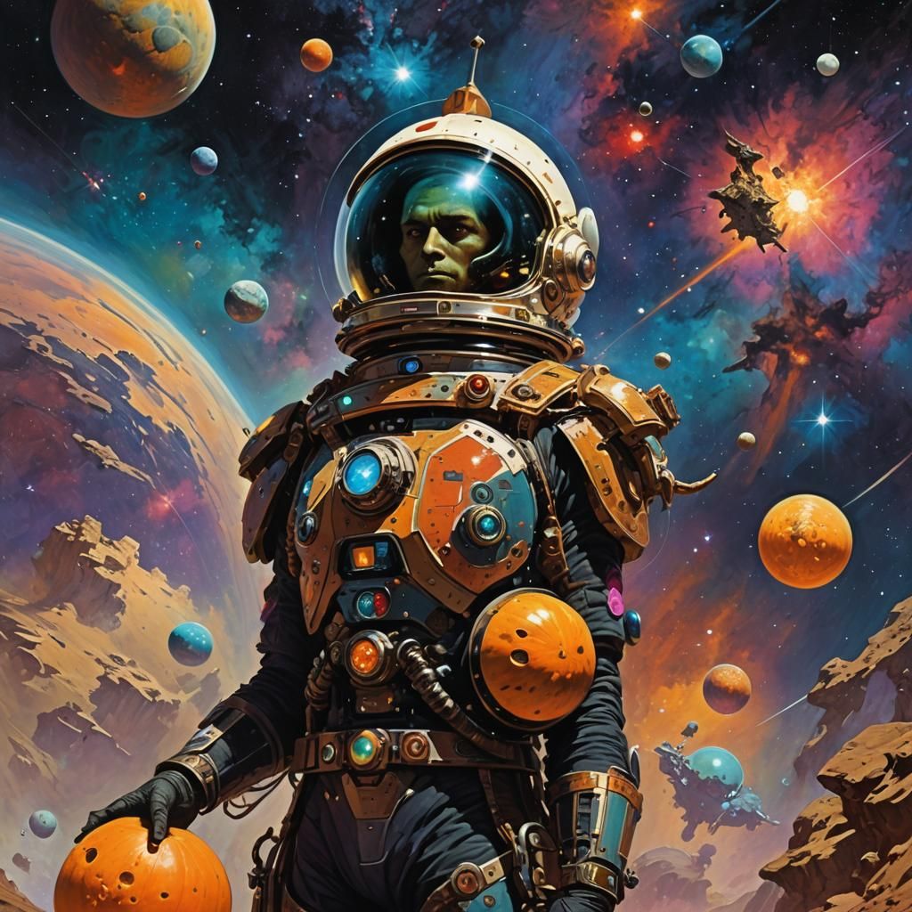 Cosmic Gourd in Colorful Fantasy Art Style