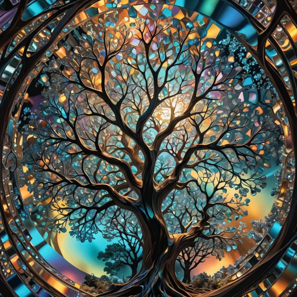 Surreal Tree of Life in Macro Photography