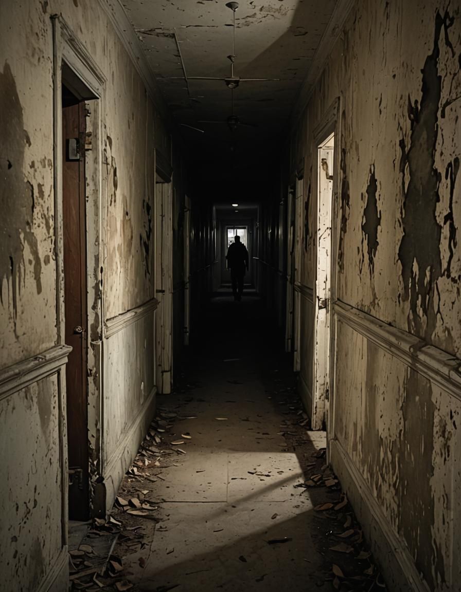 Eerie Ghostly Apparition in a Haunted Asylum