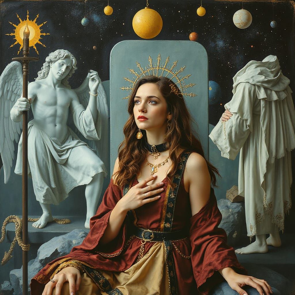 Mystical Woman Ponders Friendships in Dystopian Future