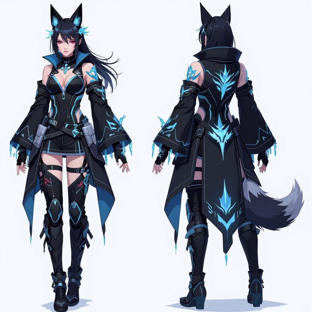 Segiri in Unique Kitsune Ice Punk Outfit
