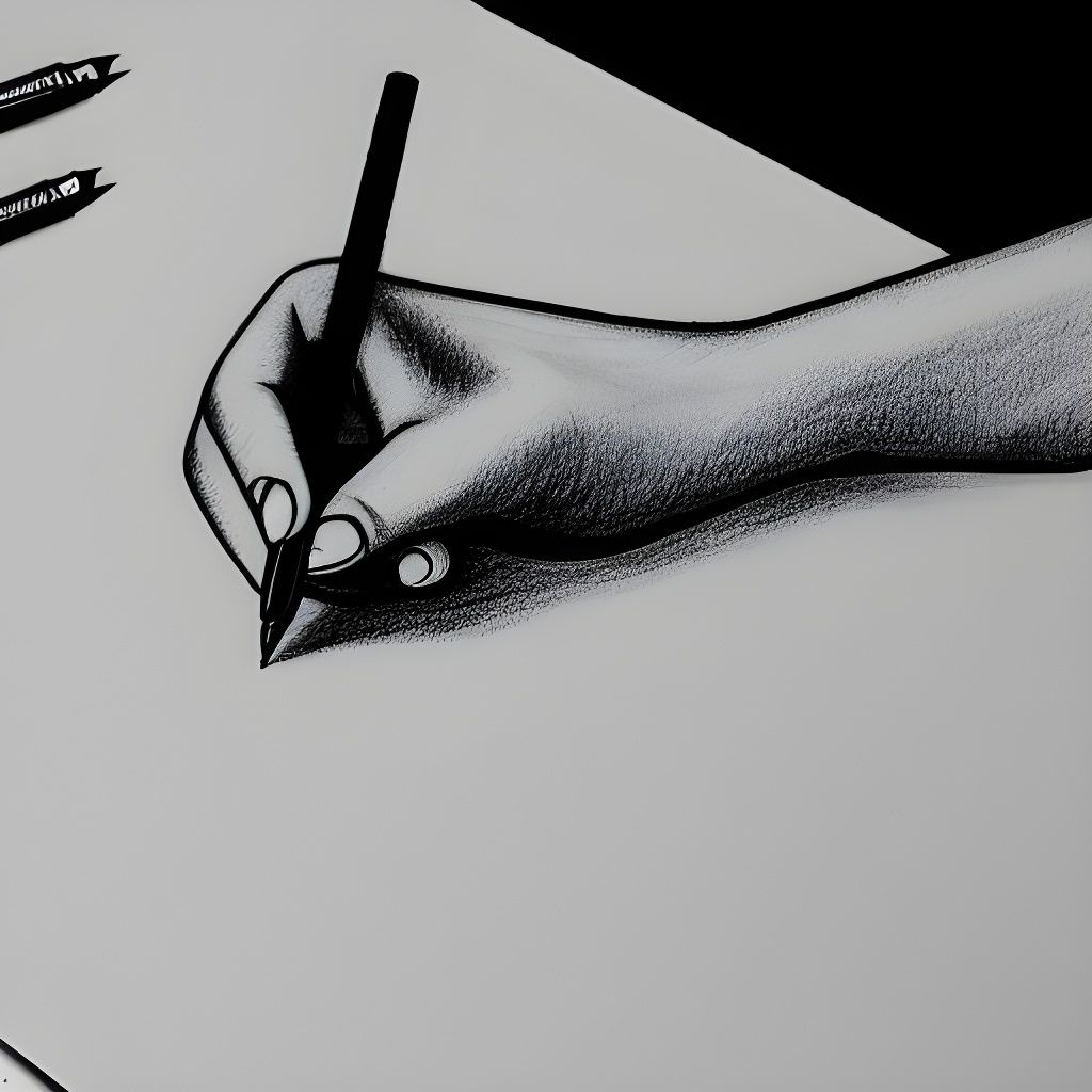 Hand Drawn Hand Drawing a Hand