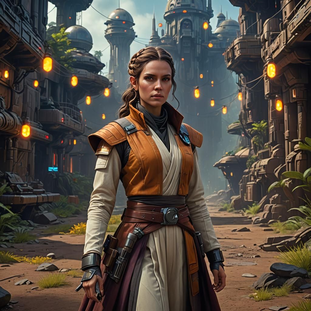 Zeltron Jedi Anara: Colorful Star Wars Concept Art