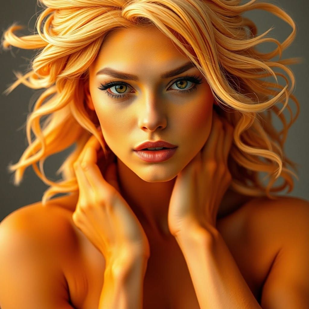 Feminine Clay Portrait in Dynamic DSLR HDR