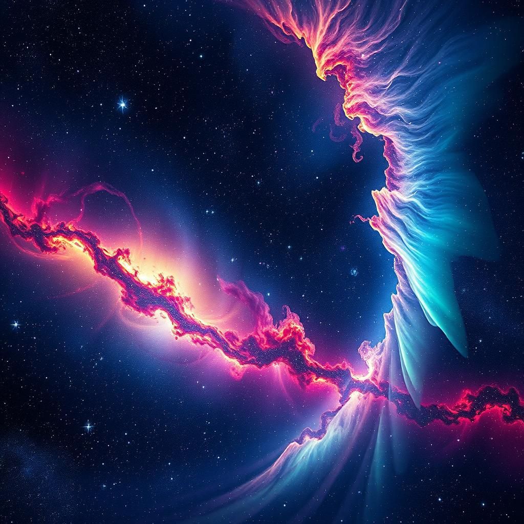 Vibrant Galaxy with Trillion Stars, Digital Matte Painting