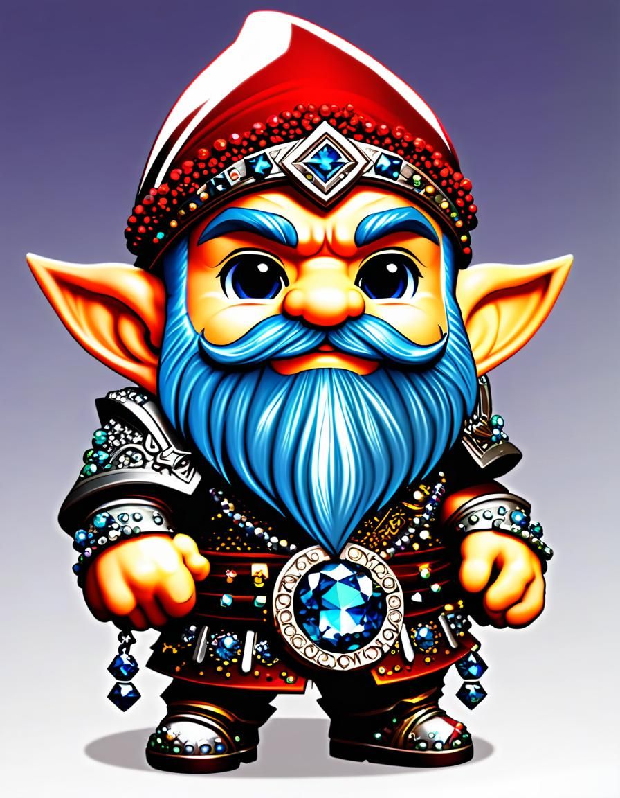 Bedazzled Chibi Dwarf Character
