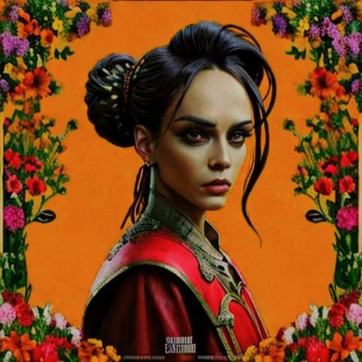 Photorealistic Valley Sunset Digital Painting