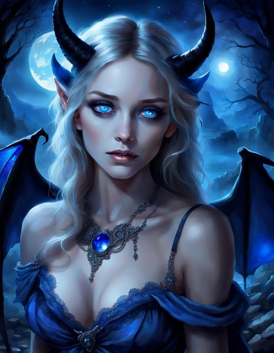 Magical Treasure Night With Devil and Blue Eyes