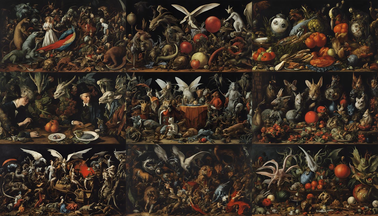 Secret Society of Beasts in Surrealist Style