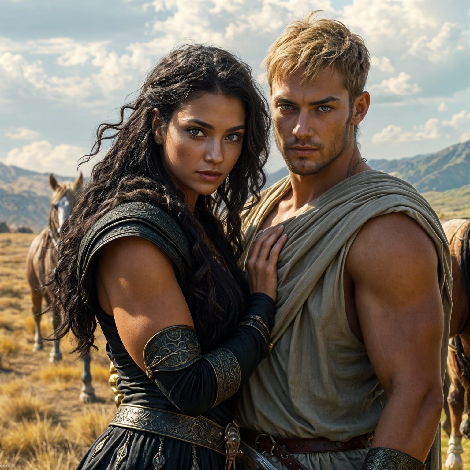 Warrior Woman and Man in Ancient Greece