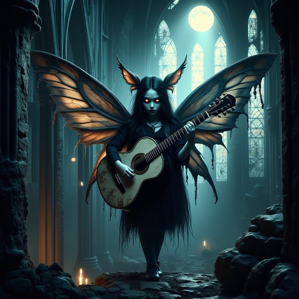 Melancholic Pixie with Spectral Guitar