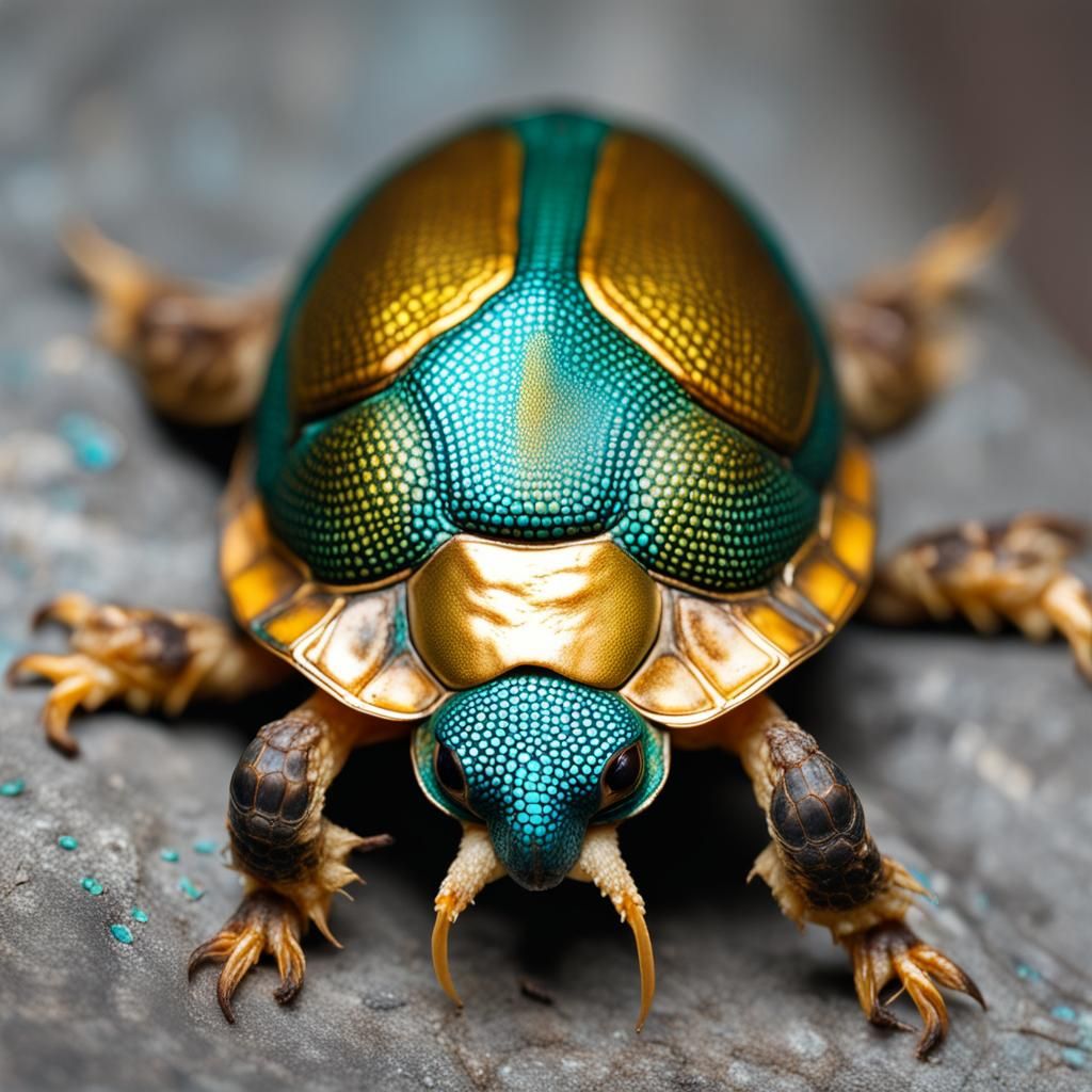 a Brazilian Imperial Tortoise Beetle (Stolas imperialis) showcasing it's turquoise and gold metallic coloring