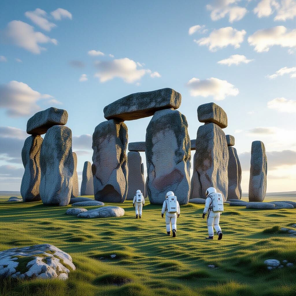 Astronauts Explore Stonehenge in Scotland