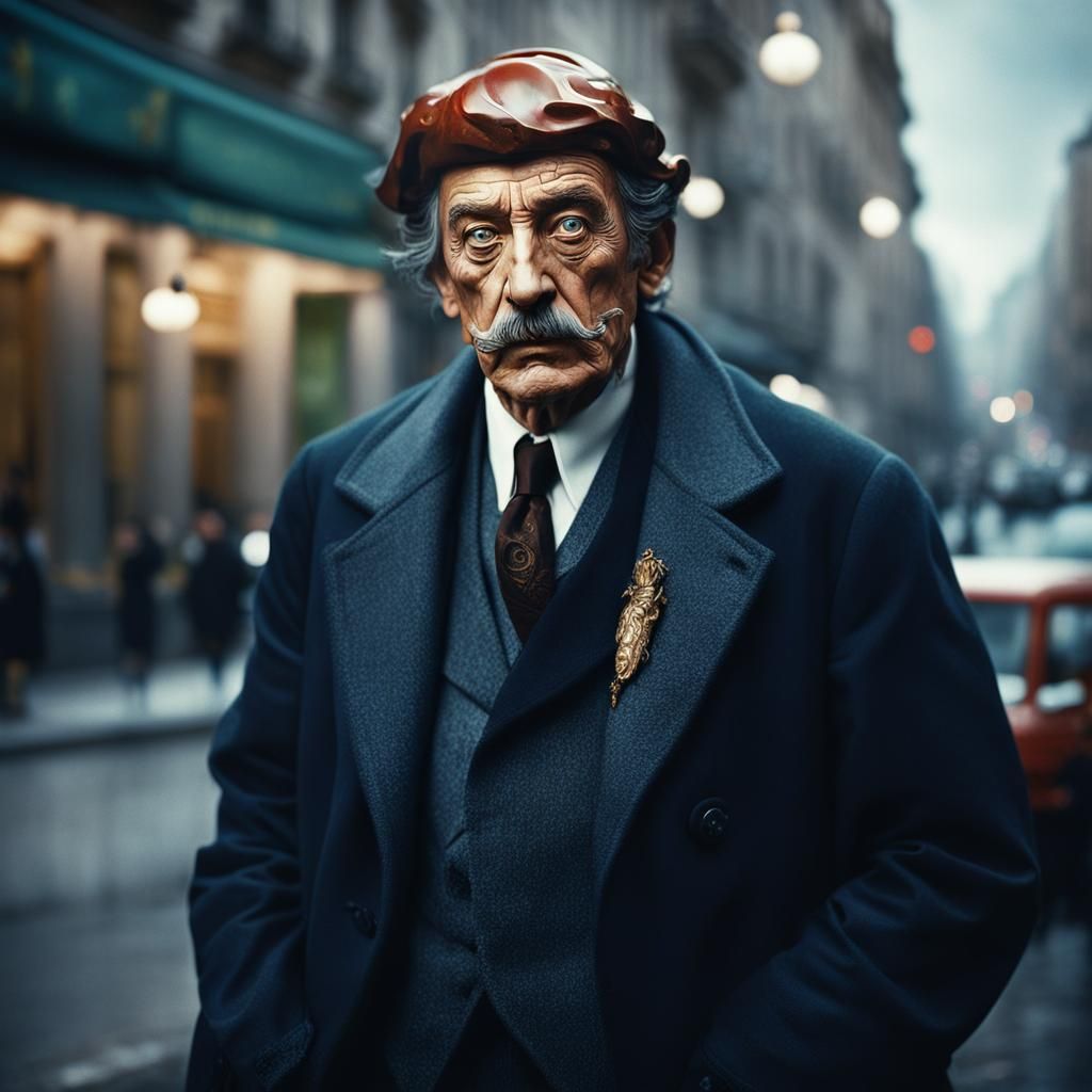 Surrealist Portrait in Cosmic Illustration Style