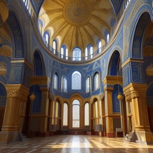 Hagia Sophia Church: Byzantine Architecture in Gouache