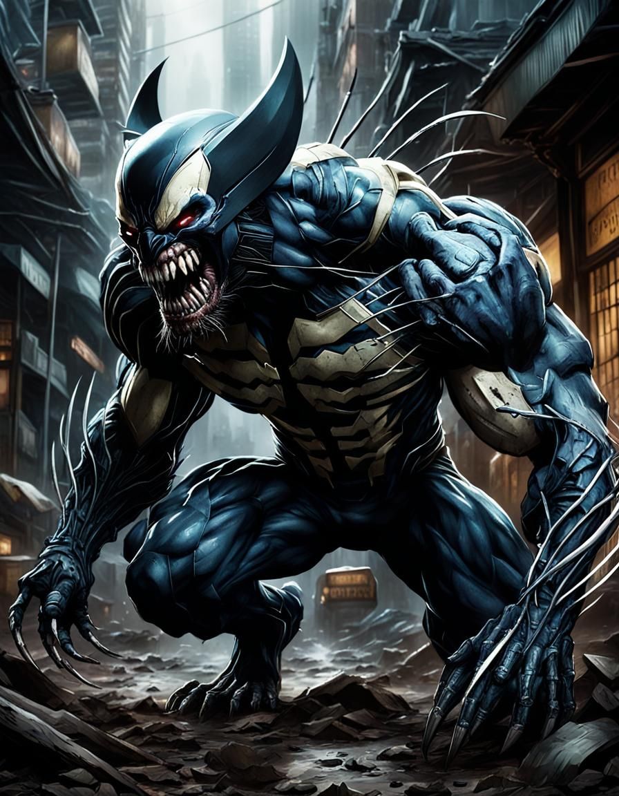 Creepy Symbiotic Wolverine: A Digital Matte Painting