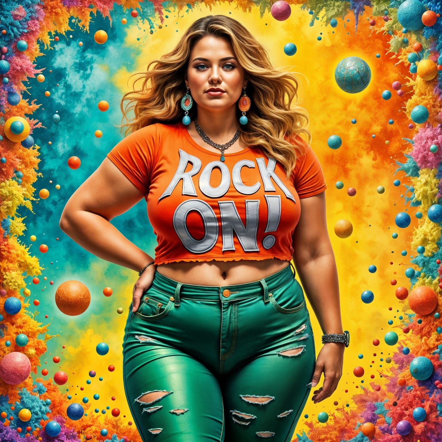 Bold Rocker Chicks in Vibrant Pop Art Style