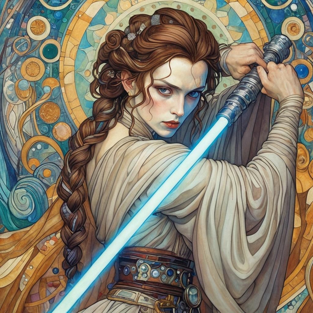 Ethereal Portrait in the Style of Klimt