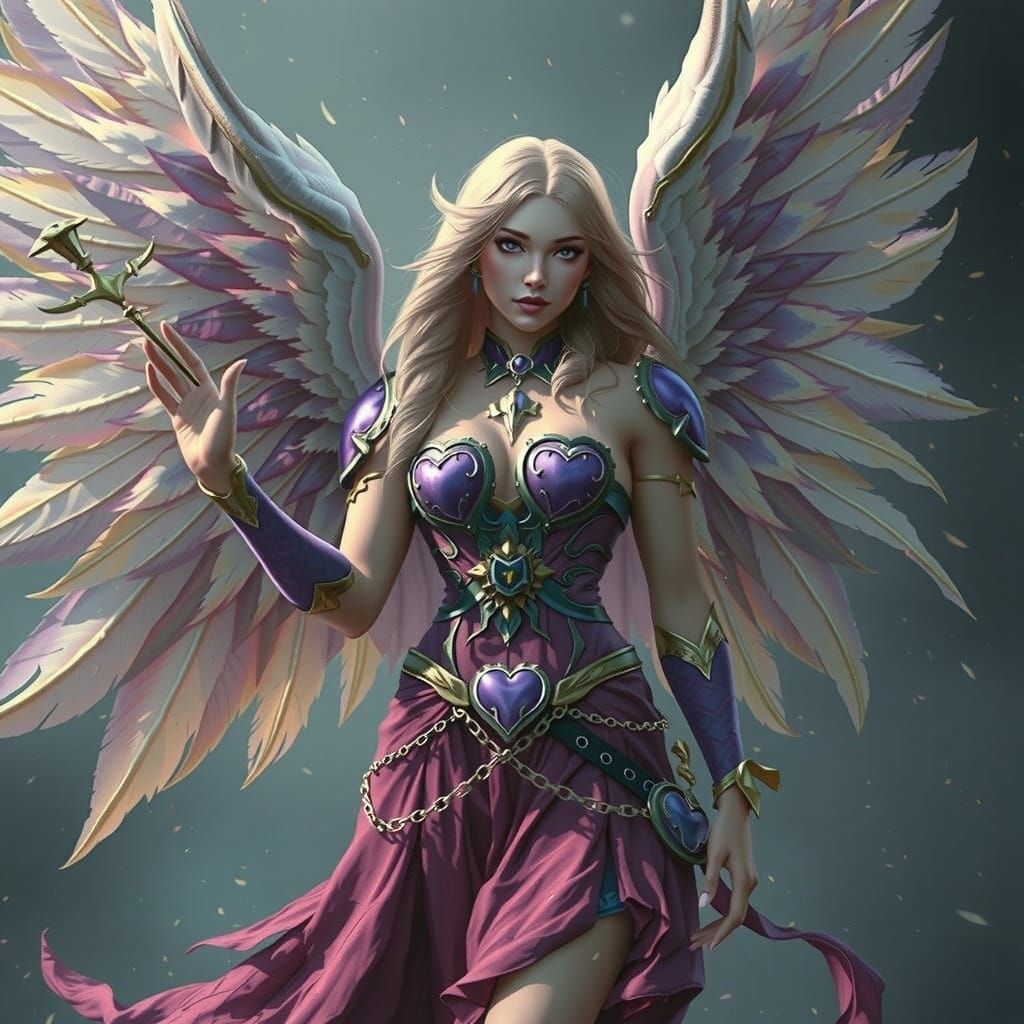Ethereal Cleric of Cupid in Dark Fantasy Art