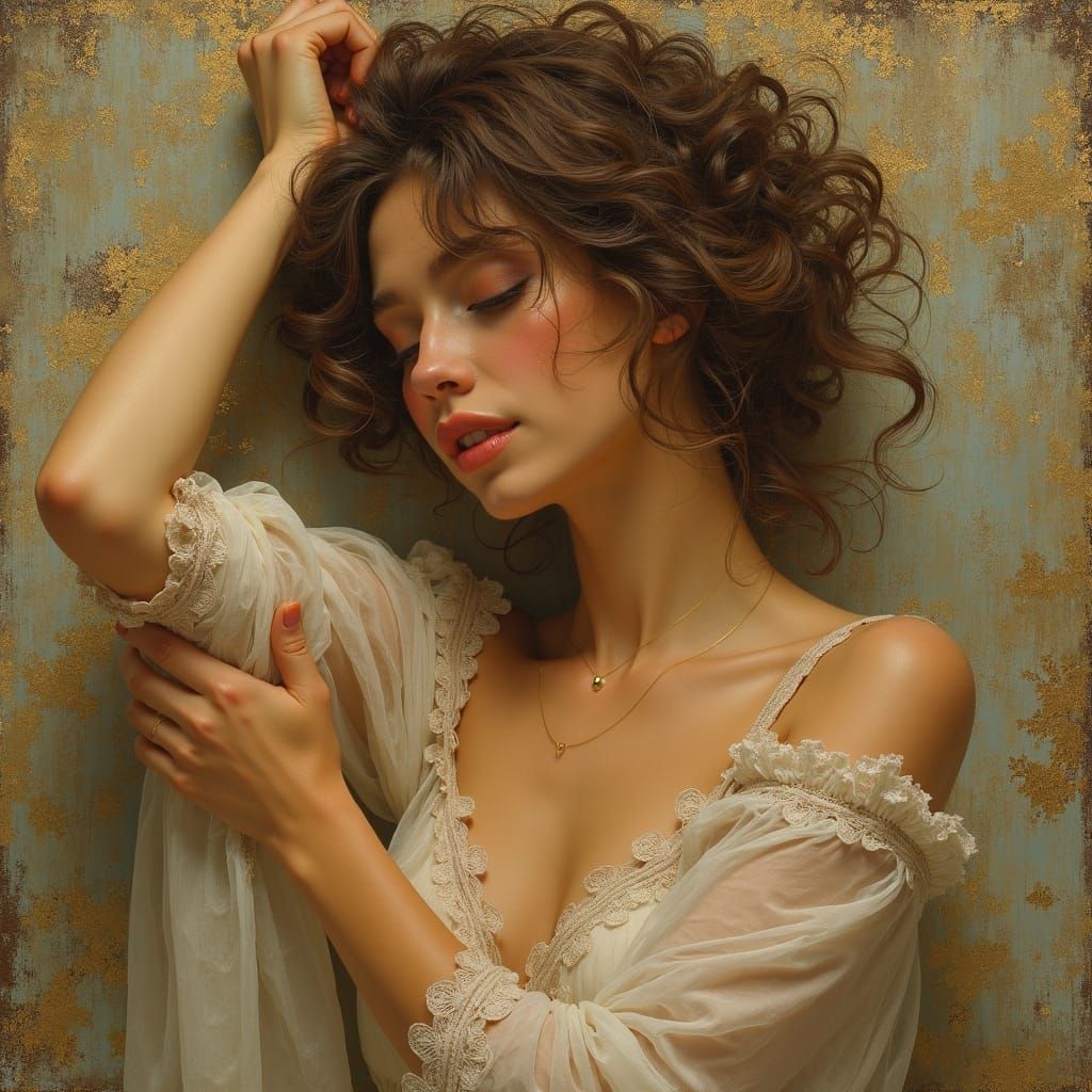 Elegant Woman Portrait in Classical Art Style