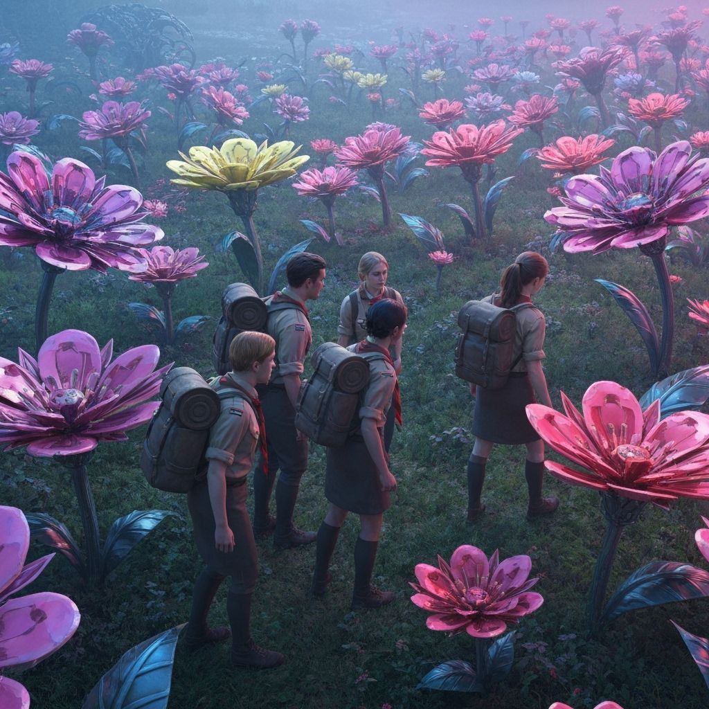 Metallic Flowers Bloom: A Biomechanical Dreamscape