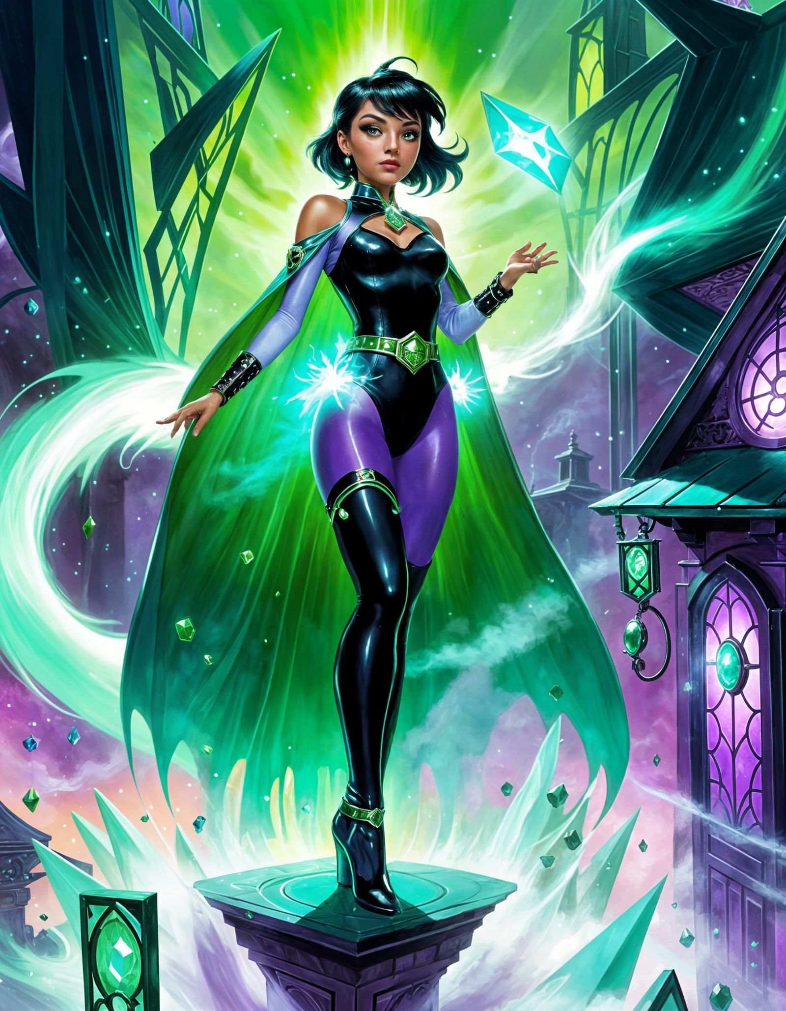 Jade Phantom in Graffiti Art Style