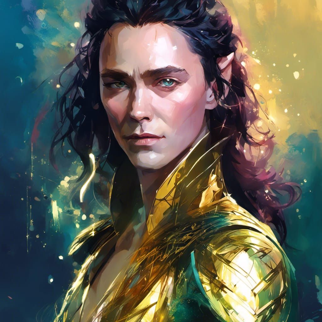 Loki as Disney Princess: Digital Concept Art