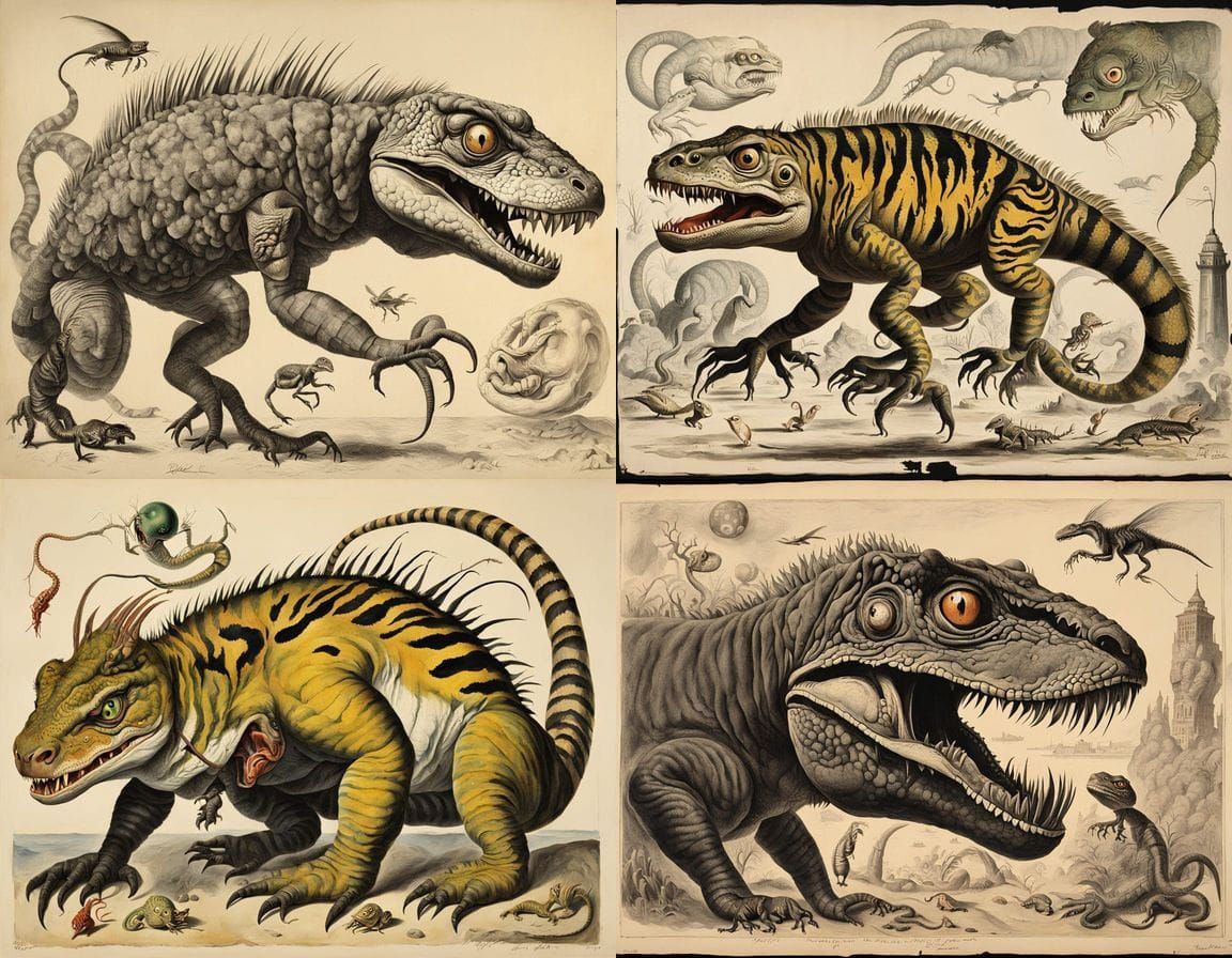 Cyberpunk Deformed Beast Emerges from Nightmarish Experiment