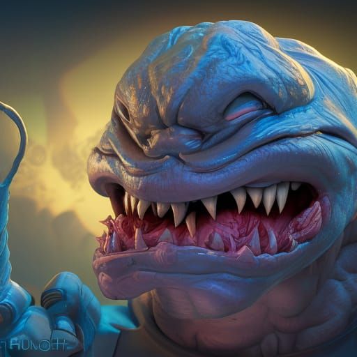 Dynamic Portrait in Splash Art Style