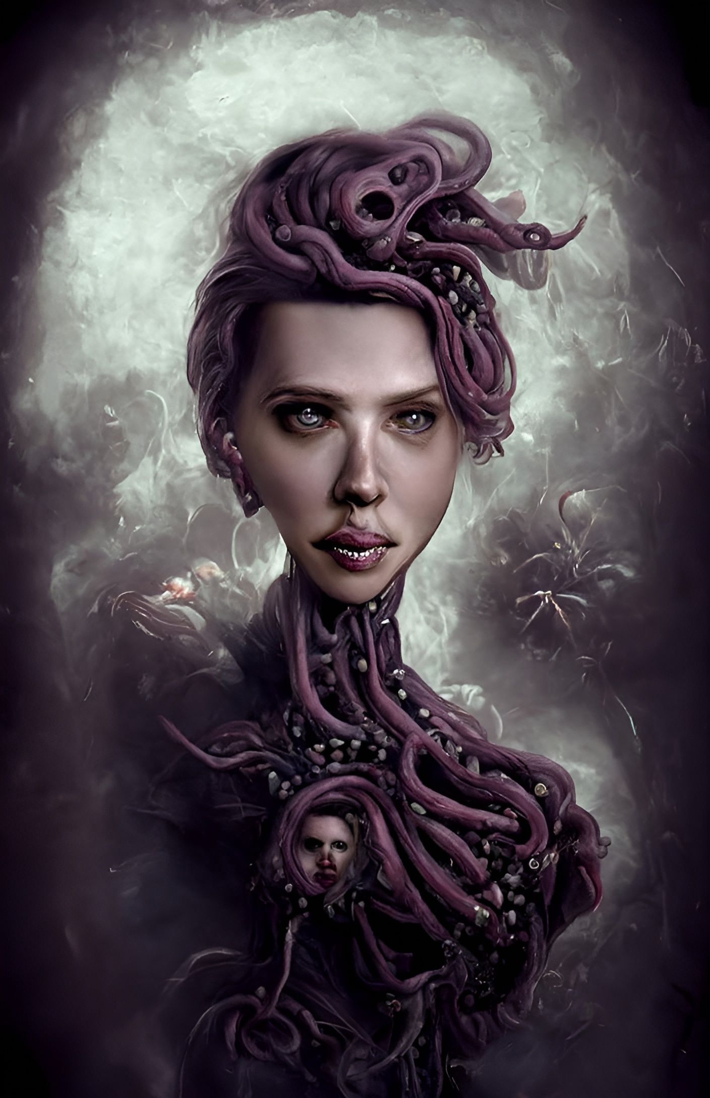 Eldritch Portrait of a Woman in Cosmic Horror Style
