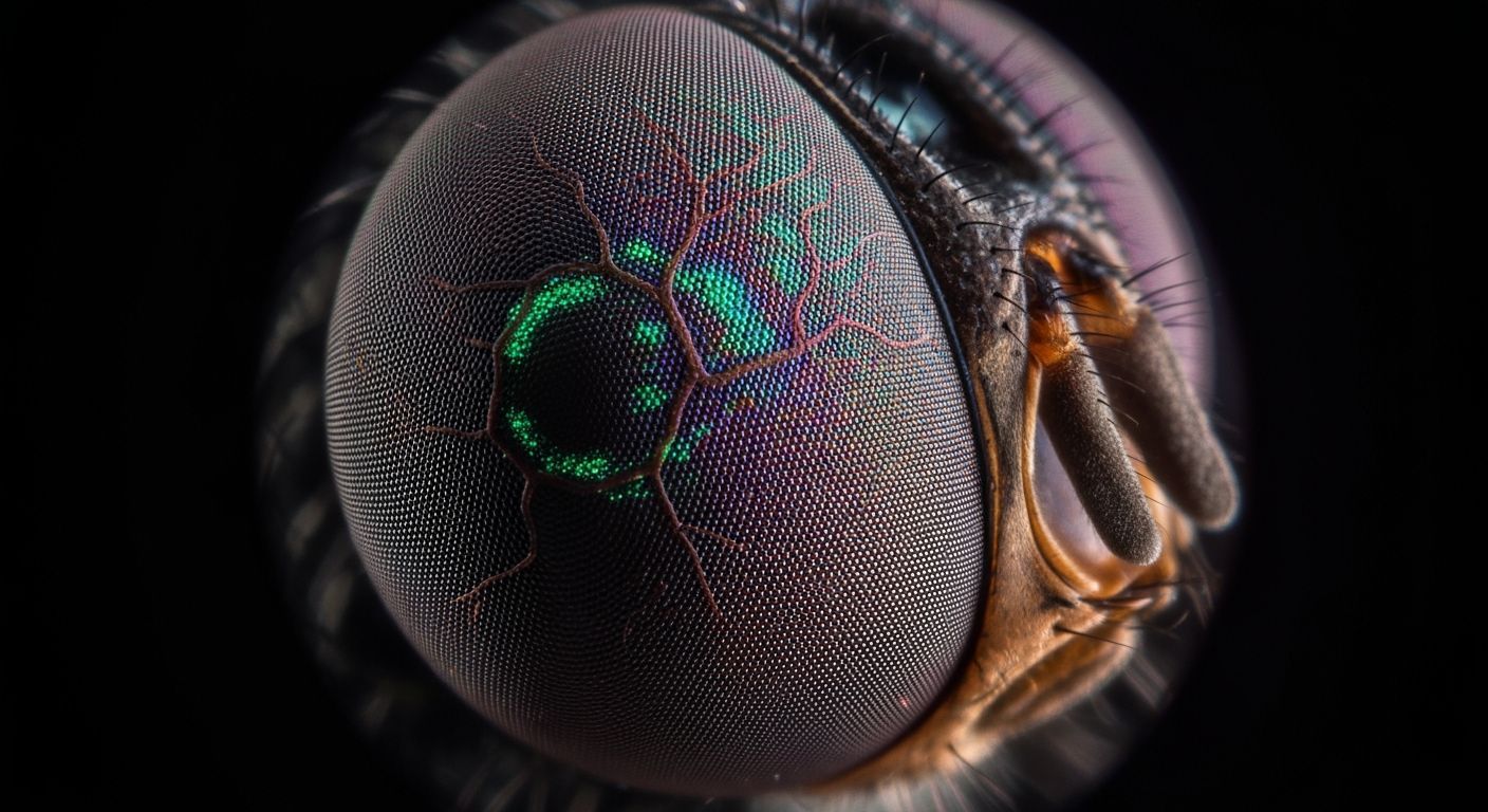 The eye of a fly that ate anabolic steroids